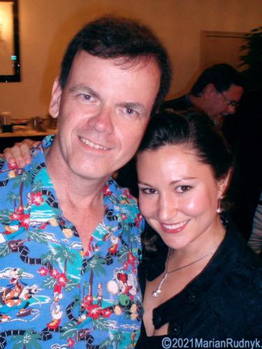 Here I am with friend & actress Angela Watson at the 2007 celebrity birthday for June Foray. Angela famously starred in such hit TV shows as "Step by Step"( where she played Suzanne Somers' teenage daughter), etc.

(c)2007MarianRudnyk